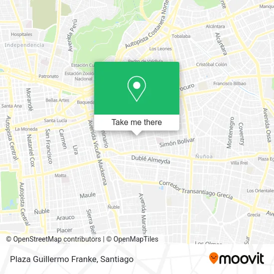 Plaza Guillermo Franke map