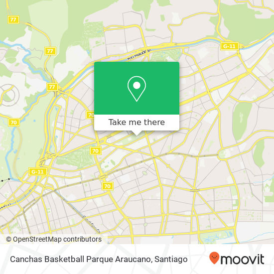 Canchas Basketball Parque Araucano map