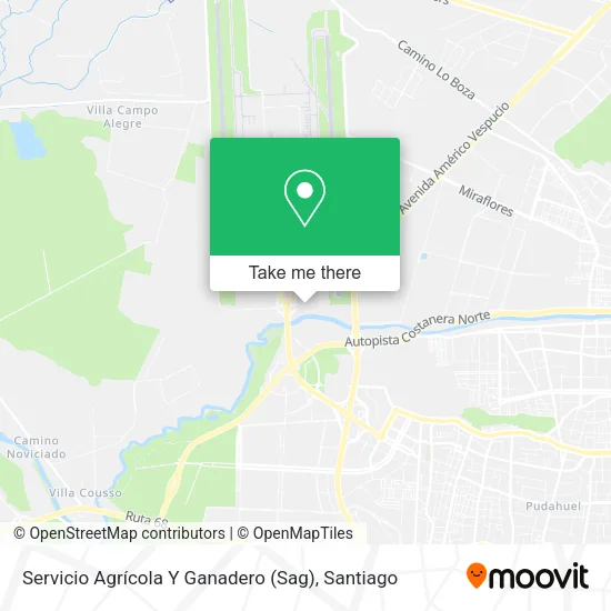 Servicio Agrícola Y Ganadero (Sag) map