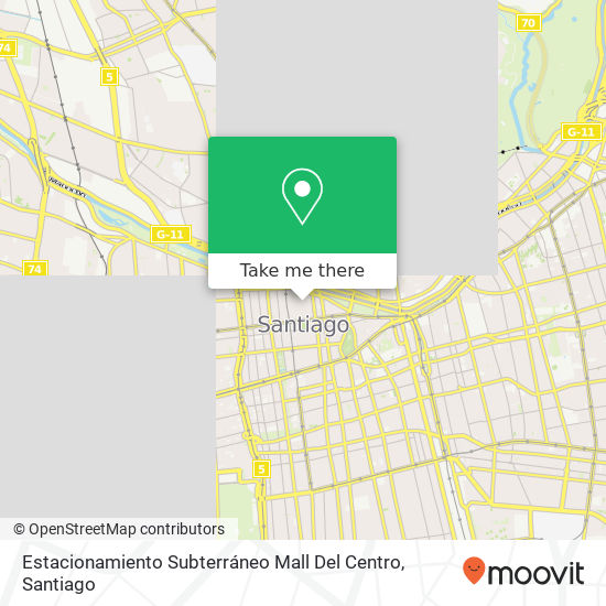 Estacionamiento Subterráneo Mall Del Centro map