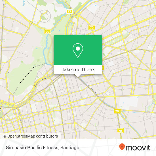 Mapa de Gimnasio Pacific Fitness