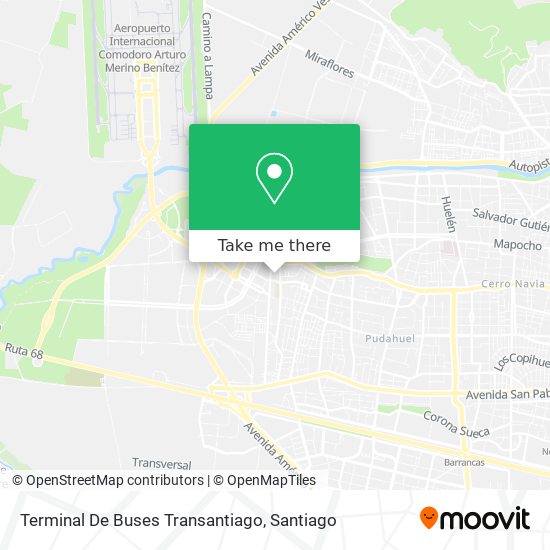 Terminal De Buses Transantiago map