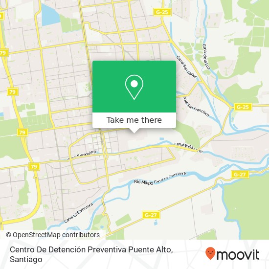 Centro De Detención Preventiva Puente Alto map