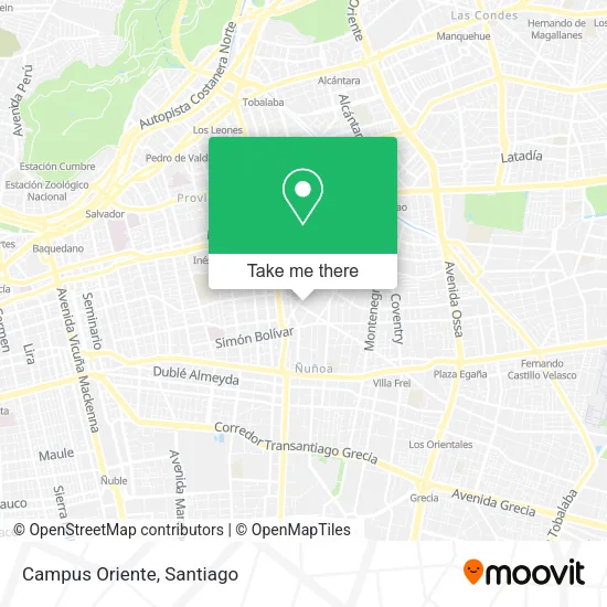 Campus Oriente map