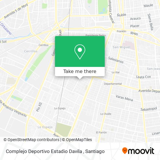 Complejo Deportivo Estadio Davila map