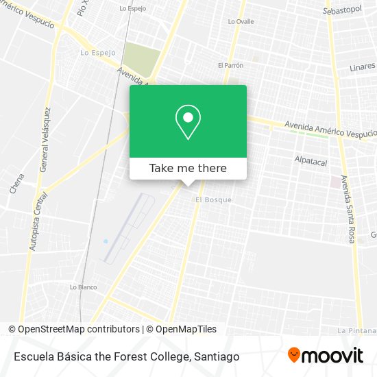 Escuela Básica the Forest College map