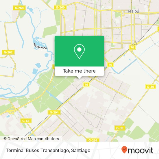 Terminal Buses Transantiago map