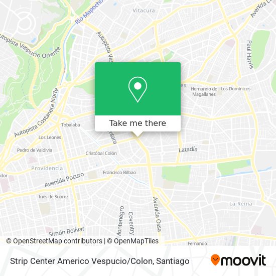 Strip Center Americo Vespucio / Colon map