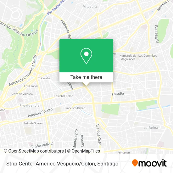 Strip Center Americo Vespucio / Colon map