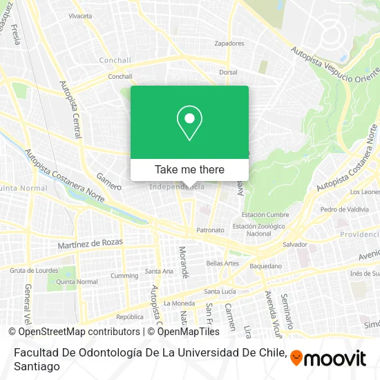 Facultad De Odontología De La Universidad De Chile map