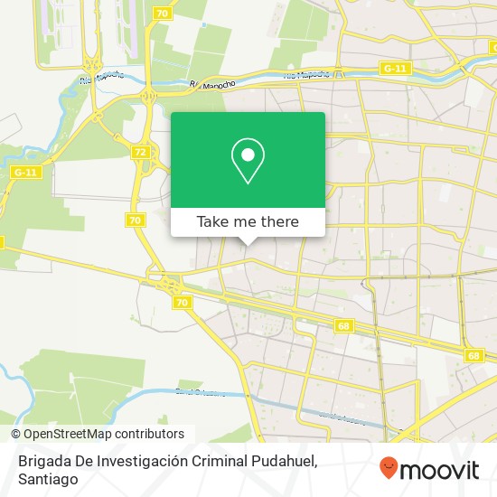 Mapa de Brigada De Investigación Criminal Pudahuel