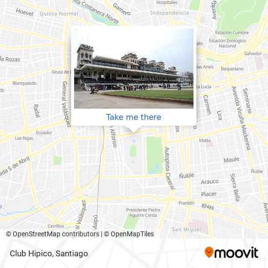 How to get to Club Hipico in Santiago by Micro or Metro?