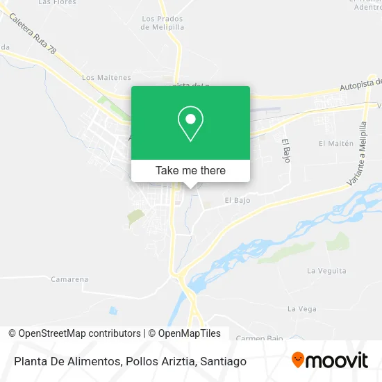 Planta De Alimentos, Pollos Ariztia map