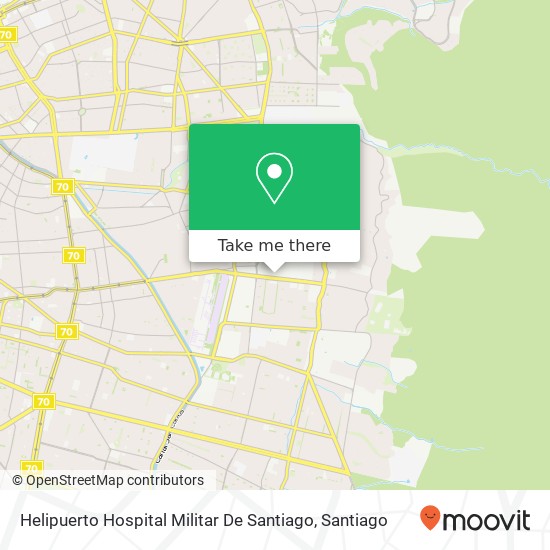 Helipuerto Hospital Militar De Santiago map