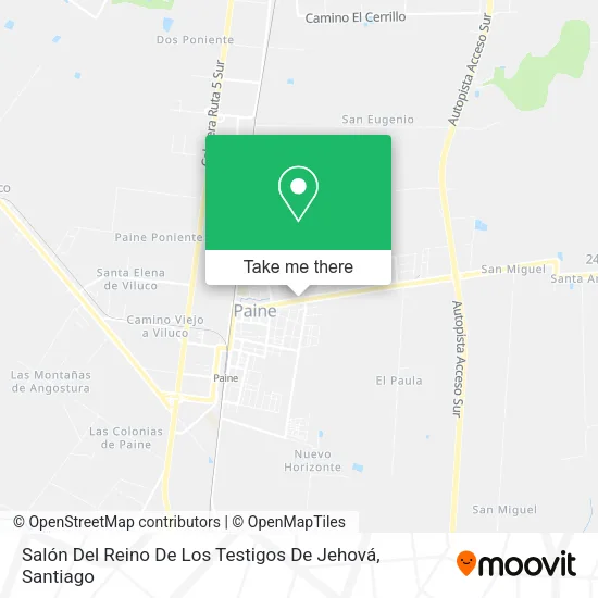 Salón Del Reino De Los Testigos De Jehová map