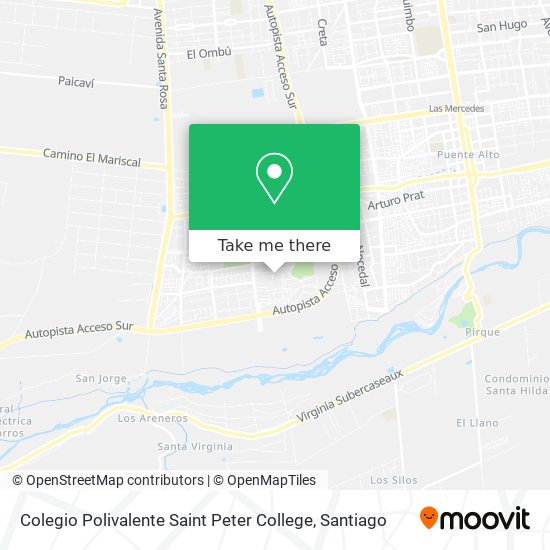 Colegio Polivalente Saint Peter College map