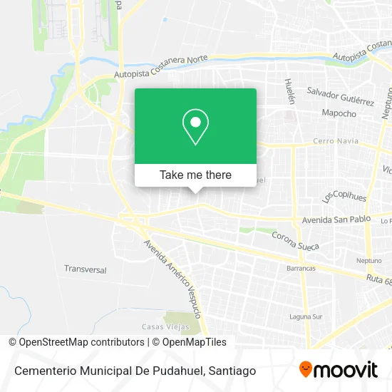 Cementerio Municipal De Pudahuel map