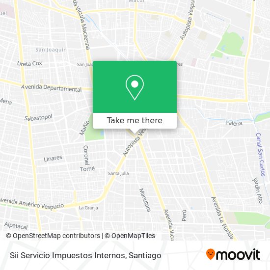 Sii Servicio Impuestos Internos map