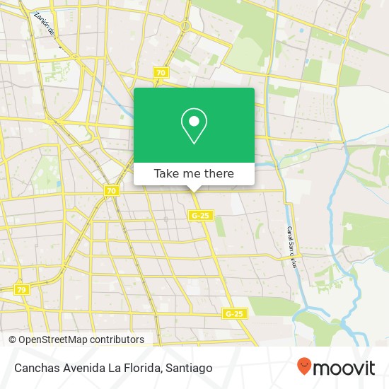 Canchas Avenida La Florida map