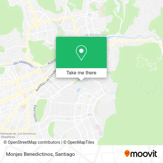 Monjes Benedictinos map