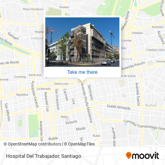 Hospital Del Trabajador map