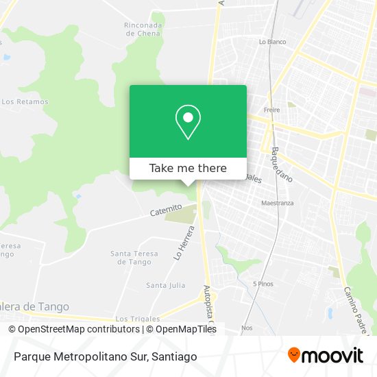 Parque Metropolitano Sur map