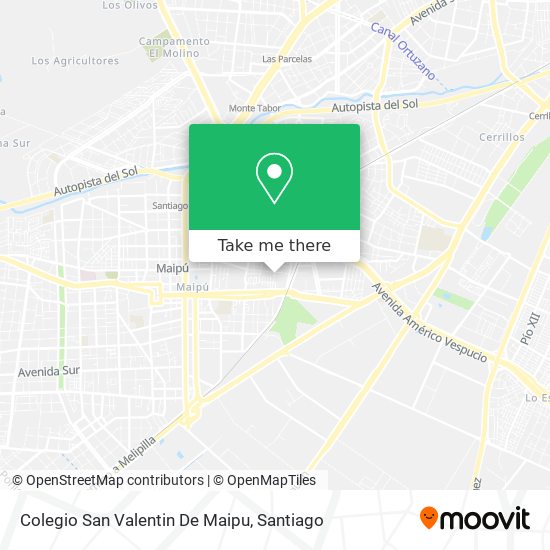 Mapa de Colegio San Valentin De Maipu