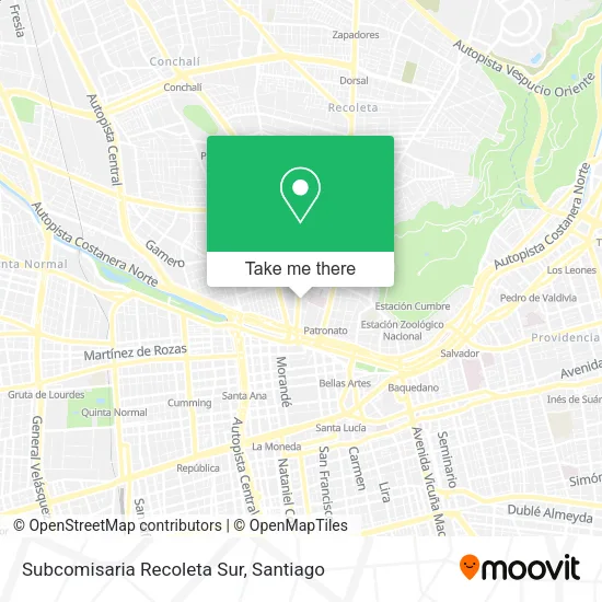 Subcomisaria Recoleta Sur map