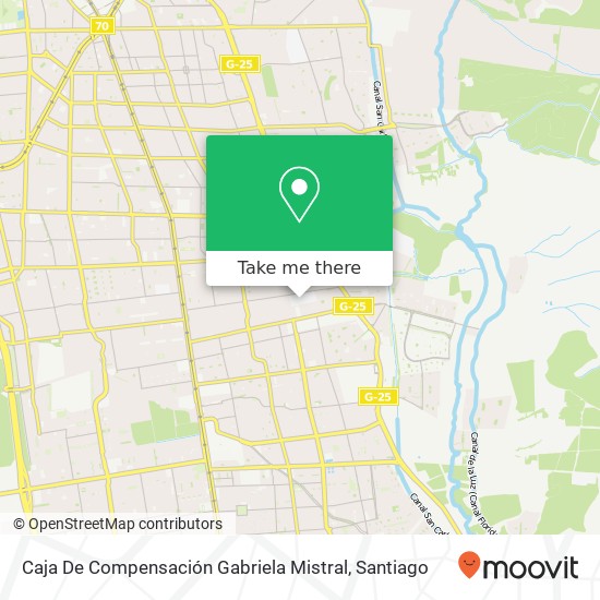 Mapa de Caja De Compensación Gabriela Mistral