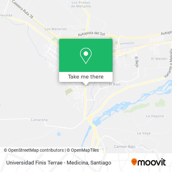 Mapa de Universidad Finis Terrae - Medicina