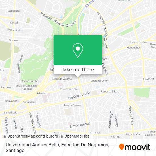 Universidad Andres Bello, Facultad De Negocios map