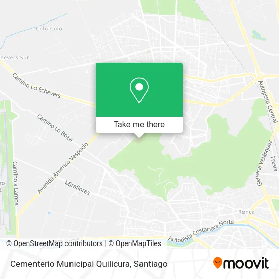 Cementerio Municipal Quilicura map
