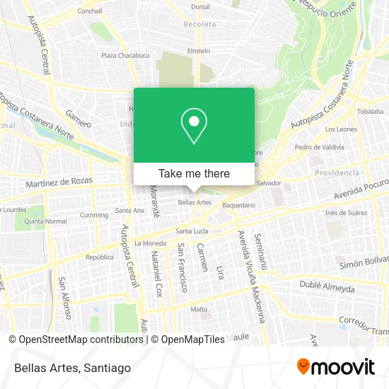 Bellas Artes map