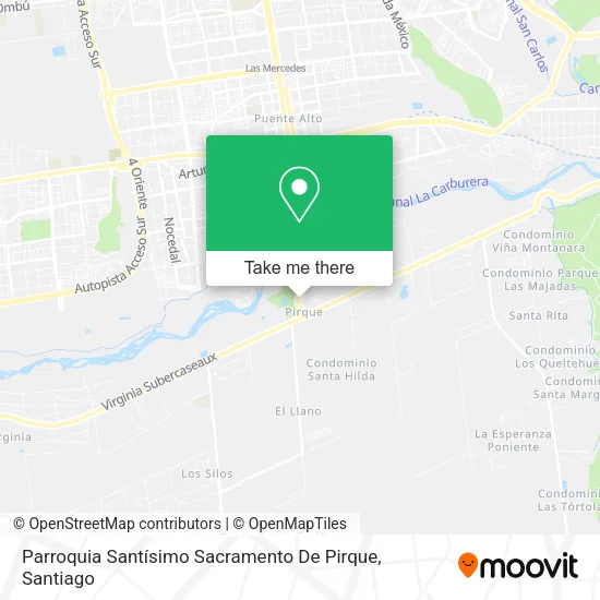 Parroquia Santísimo Sacramento De Pirque map