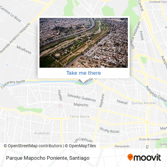 Parque Mapocho Poniente map