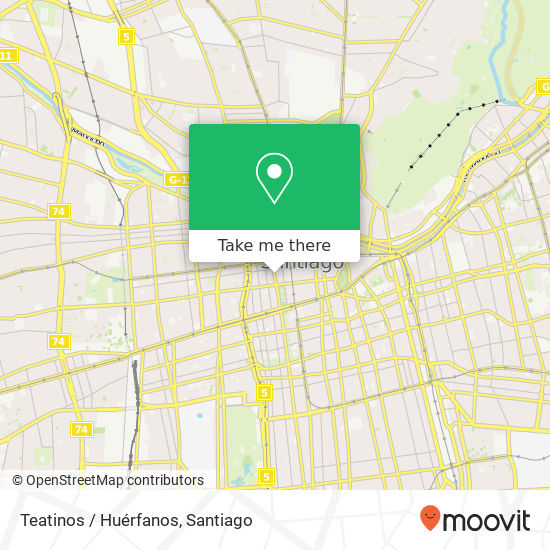 Teatinos / Huérfanos map