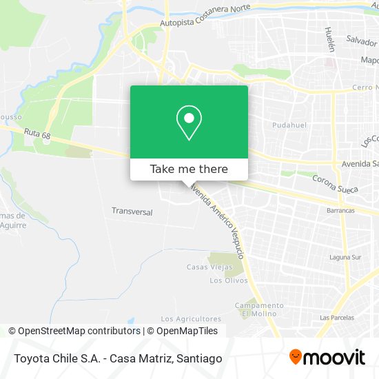 Toyota Chile S.A. - Casa Matriz map