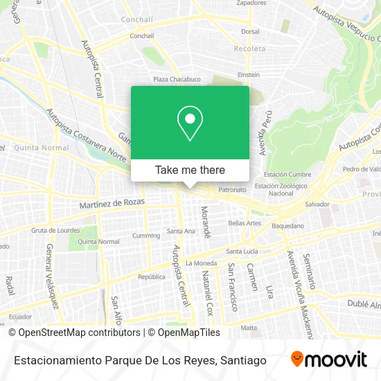 Estacionamiento Parque De Los Reyes map