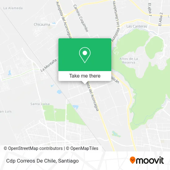 Cdp Correos De Chile map