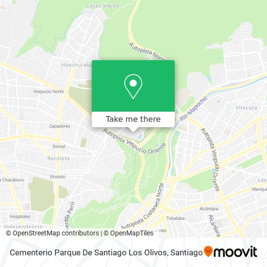 Cementerio Parque De Santiago Los Olivos map