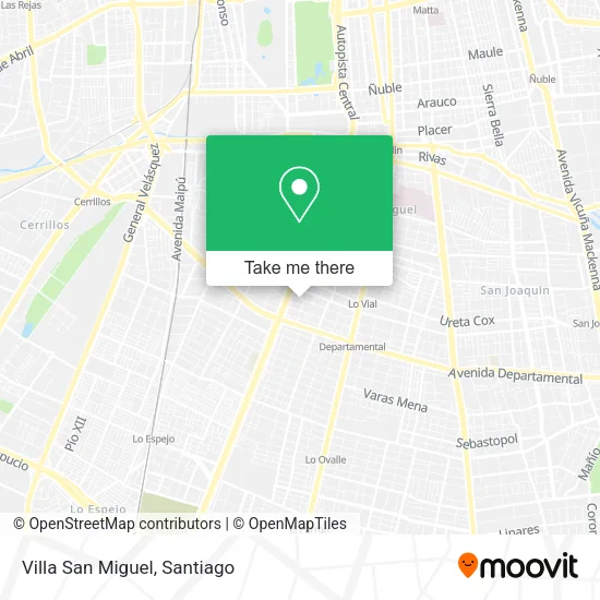 Villa San Miguel map