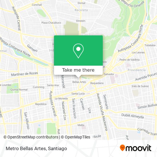 Metro Bellas Artes map