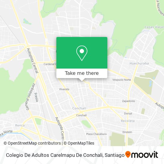 Colegio De Adultos Carelmapu De Conchali map