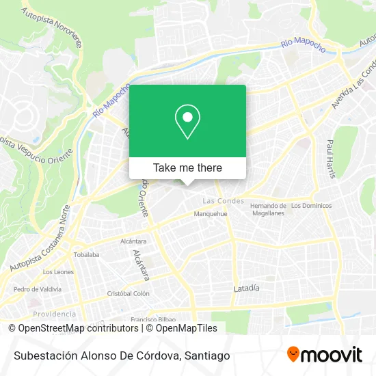 Subestación Alonso De Córdova map