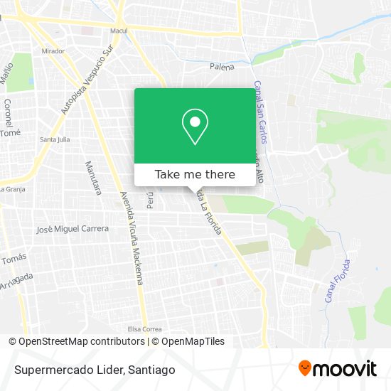 Mapa de Supermercado Lider