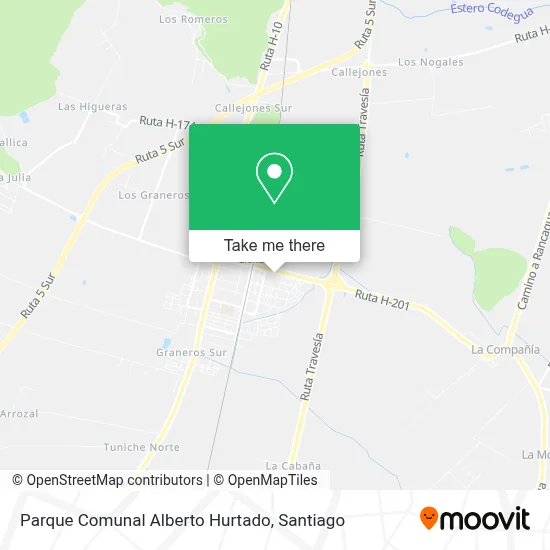 Parque Comunal Alberto Hurtado map