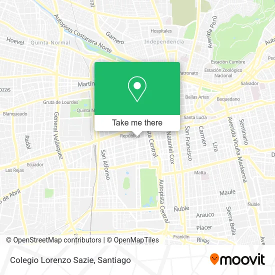 Colegio Lorenzo Sazie map