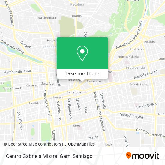 Centro Gabriela Mistral Gam map