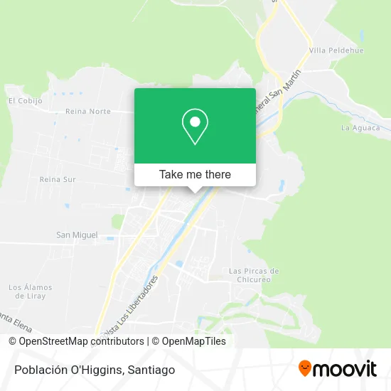 Población O'Higgins map