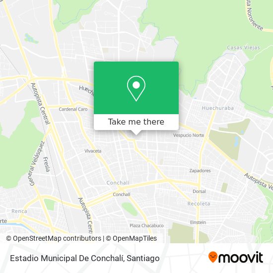Estadio Municipal De Conchalí map
